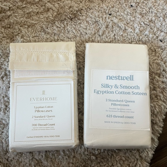 Other - Silky Smooth Egyptian Cotton Pillowcases - Cream